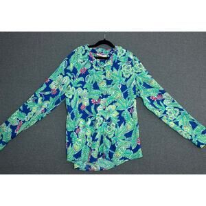 Caribbean Joe | Women's Tropical Floral Button Down Shirt | Medium